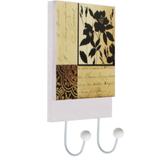 Cabideiro Floral 2 Ganchos 15x20x5cm Colorido Kapos