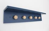 Cabideiro Parede 60x10x11,5cm Mdf Azul Marinho Pendurador Pinus - Tendência 201 - Tendência 7