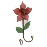 Cabideiro Rústico de Ferro Artesanal para Cozinha com Rosa 02 Ganchos - Libertas rosas artesanato