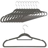 Cabides de Veludo Slim Cinza 10 Unidades Ultra Fino - Storage solutions