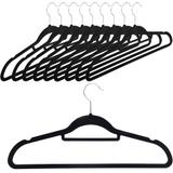 Cabides de Veludo Slim Preto 10 Unidades Ultra Fino - Storage solutions