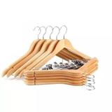 Cabides Madeira Marfim com presilhas Cromado Closet - Industria nacional