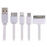Cabo Carregador Universal USB 4X1 Branco Worldcomp