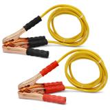 Cabo Chupeta para Bateria de Carro 200A 2,5M 12V Amarelo Garras Tipo Jacaré Transferência de Carga - Sw
