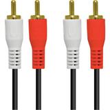 Cabo de audio 2 rca x 2 rca gold 1.5 metros vinik