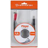 Cabo de Audio Hayonik P2 X 2 RCA - 1,8 Metros - Preto