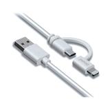 Cabo de carga 2X1: Lightning + Micro USB para iPhone, iPad e iPod - ISOUND - I-sound