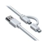 Cabo de carga 2X1: Lightning + Micro USB para iPhone, iPad e iPod - Isound