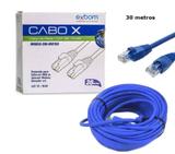 Cabo de Rede/ Patch Cord 30 Metros Rj45 Cat5e Azul - Exbom