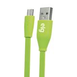 Cabo Flat Micro USB 1M Recarga e Sincronização L510VD Verde - Elg