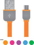 Cabo flat micro usb 5 pin wi298 sortidos sem opção de cor - Multilaser