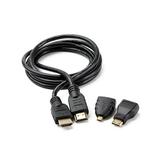 Cabo Hdmi Com 2 Adaptadores Saida Micro E Mini Hdmi - Importado