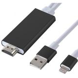 Cabo HDMI HDTV x USB (M) iPhone 5/6 2m - M-1415 - Lys