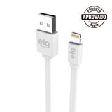 Cabo Lightning 1,25M Recarga e Sincronização EC810 Branco - Elg