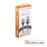Cabo Lightning MFi para USB 2m Cinza - GEONAV