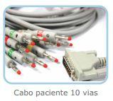 Cabo Paciente com 10 vias Tipo Banana para Eletrocardiógrafo - BIONET - Bionet / macrosul