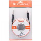 Cabo para Áudio 1P10ST X 2RCA 2M Preta 55065 - Hayonik