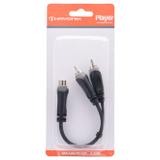Cabo Para Áudio 2 Rca-M X Rca-F 20 Cm Preto Player Hayonik
