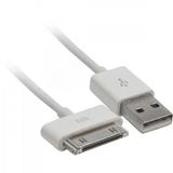Cabo para Iphone, iPod e iPad USB 2.0 a Macho X DOCK 30 Pinos 1M CBCL0001 Branco STORM