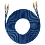 Cabo RCA Flexível 5mm 5 Metros Azul Dupla Blindagem 100% Cobre Som Automotivo - Svart