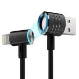 Cabo USB Iphone MFI Ipad Lightning Ipod Baseus 1 metro Nylon Alta Velocidade Conector Magnético