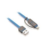 Cabo USB Multi Função 2 em 1 Micro USB E Lightining ELGIN