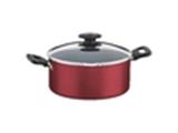 Cacarola 20cm 2 8l loreto vermelho aluminio com revestimento antiaderente tramontina