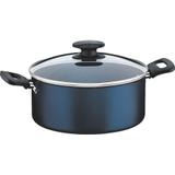 Caçarola 22cm Antiaderente com Tampa de Vidro Bergamo Tramontina Azul