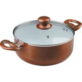 Caçarola 22cm Cerâmica com Tampa de Vidro Lumina Casa do Chef Cobre
