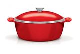 Caçarola 24 cm LYON com Acabamento Siliconado Vermelho Tramontina