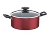 Cacarola 24cm 4,9l loreto vermelho aluminio com revestimento antiaderente tramontina