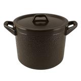 Caçarola Alta Com Tampa Ceraflame 24Cm Martelada 7.5 L Chocolate