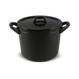 Cacarola alta de cerâmica ceraflame martelada 24cm 7000ml - preto