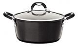 Caçarola Alumínio com Tampa de Vidro 24 cm MÔNACO Preta - Tramontina