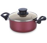 Caçarola Antiaderente com Alças e Tampa de Vidro Paris Tramontina - Vermelho / 26 Cm / 6.7 Lt