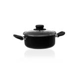 Caçarola Antiaderente em Alumínio 18cm Preta - Casa etna