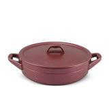 Cacarola buffet de cerâmica ceraflame martelada 28cm 2500ml - rose gold