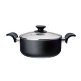 Caçarola Cerâmica Antiaderente com Tampa de Vidro 3,2L Montreal Euro Home Preto