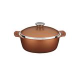 Caçarola Cocotte Tramontina Lyon Alumínio Antiaderente Tampa Dourada 14cm 0,7L