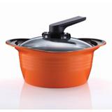 Caçarola com Revestimento Cerâmico Laranja 24 cm Roichen