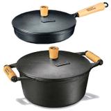 Caçarola De Ferro 3 Litros E Frigideira 23cm Panela Minera - Panela mineira