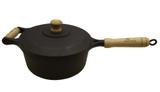Caçarola de Ferro Fundido com Cabo e Alça De Madeira Fundição Santana - 18 Cm / 1.6 Lt