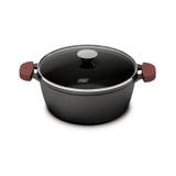 Caçarola de ferro fundido com tampa de vidro nr. 20 de 2,3 litros MTA