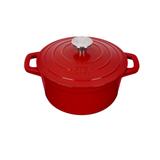 Caçarola De Ferro Fundido Esmaltado Redonda 21 cm - Stex Cookware - 3,0 litros - Vermelha