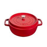 Caçarola de Ferro Fundido Redonda Baixa 26 cm Cereja - Staub