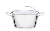Caçarola Funda Aço Inox Com Fundo Triplo E Tampa De Vidro Ø 18cm Tramontina 62364/188 - Tramontina farroupilha