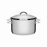 Caçarola Funda Aço Inox Fundo Triplo Com Tampa Tramontina Solar 24 cm 6,1 Litros 62504/240