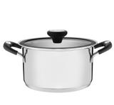 Caçarola Funda em Aço Inox com Fundo Triplo e Alça Solar Silicone Tramontina - 20 Cm / 3.6 Lt