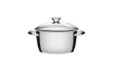 Caçarola Funda em Aço Inox Fundo Triplo Com Tampa de Vidro Tramontina Allegra 16 cm 1,5 Litros 62654/168