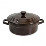 Caçarola Mini 200ml Mondoceram Gourmet 6,7cmx11cmx14,5cm Chocolate